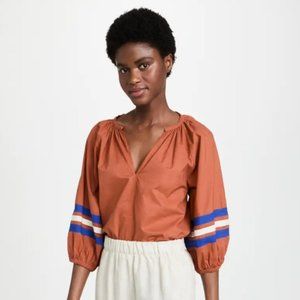 SUNDRY Varsity Stripe Blouse